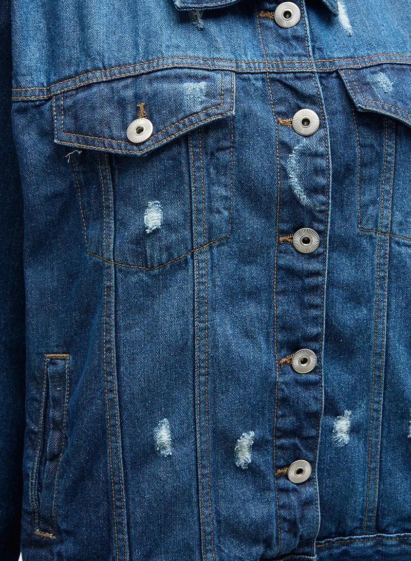Yours Clothing Pocket Detail Jacket