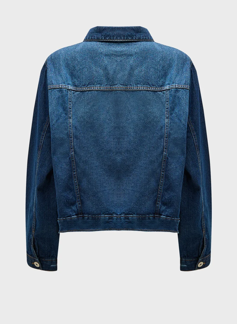 Yours Clothing Pocket Detail Jacket
