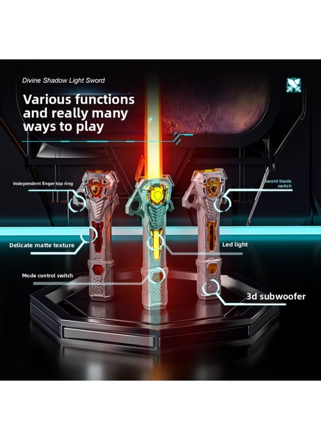 null - 16 Color Retractable Lightsaber Star Wars Laser Sword Kids Toy Luminous Boy Glow Stick Cross Border Flash Sword-Color:High-quality Alloy [second-generation Rechargeable Version] Two-in-one Silver Gravity Sensing Sound Effect - - Image 1