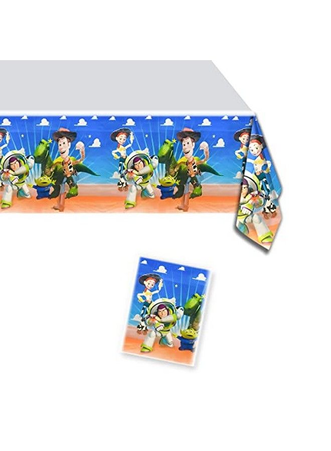 Party Nice Toy Game Story Party Decorations Disposable Plastic Tablecloth ; 70.8 X 42.5” Disposable Table Cover ; Toy Game Story Party Supplies For Kids - Image 1