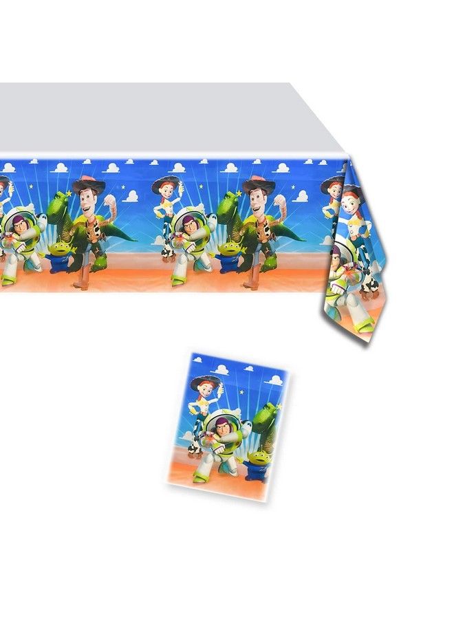 Party Nice Toy Game Story Party Decorations Disposable Plastic Tablecloth ; 70.8 X 42.5” Disposable Table Cover ; Toy Game Story Party Supplies For Kids - Image 2