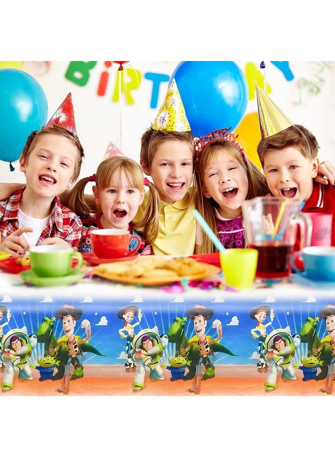 Party Nice Toy Game Story Party Decorations Disposable Plastic Tablecloth ; 70.8 X 42.5” Disposable Table Cover ; Toy Game Story Party Supplies For Kids - Image 3