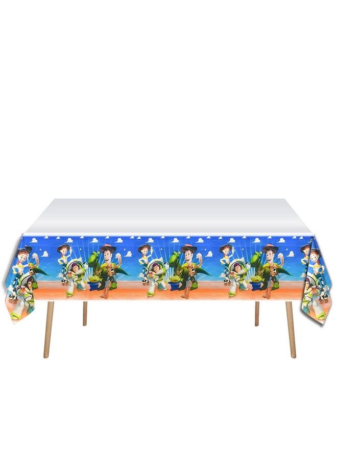 Party Nice Toy Game Story Party Decorations Disposable Plastic Tablecloth ; 70.8 X 42.5” Disposable Table Cover ; Toy Game Story Party Supplies For Kids - Image 4