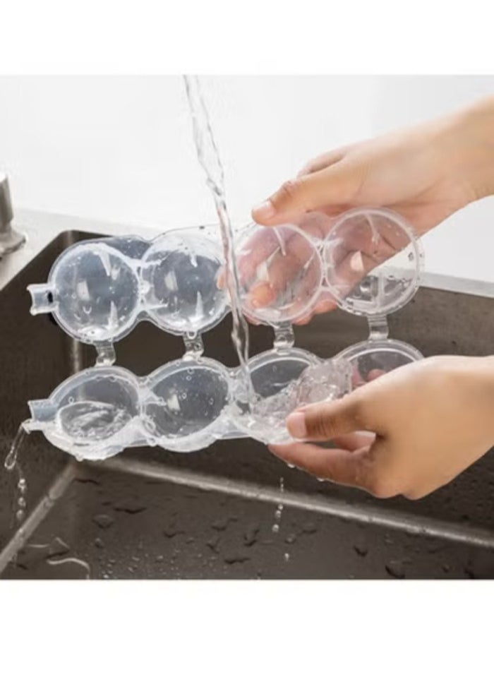 4 Hole Ice Cube Makers Round Ice Hockey Mold  Ball Ice Mould  Party Kitchen Ice Box Ice Cream Maker Tool