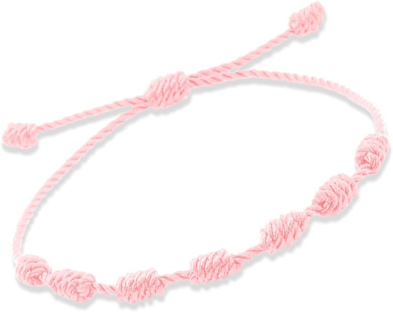 PHITECUS Bracelet 7 knots for protection, Evil Eye and Good Luck. Buddisth String. Thread/Amulet for prosperity and success. Talisman for Womens, Mens, Girls, Boys. Cord Adjustable. - Image 1