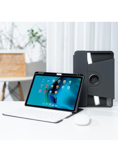 Arabic and English Keyboard Compatible with Xiaomi Mi Pad 6 / Pad 6 Pro 11 Inch 2023 Rotation Stand Leather Case with Pen Slot Keyboard and Mouse
