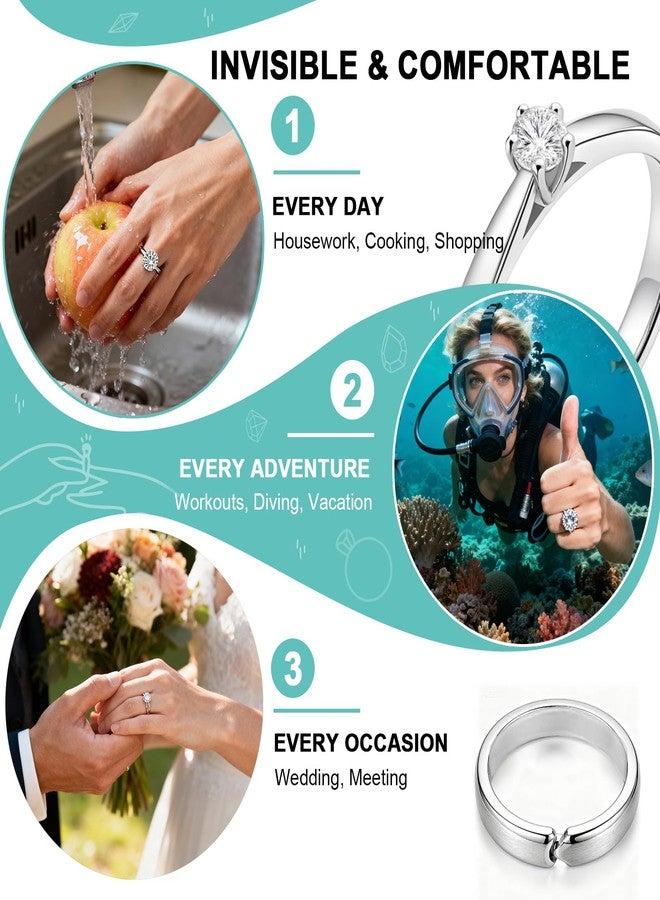 GWHOLE Ring Sizers for Loose Ring, 36 Pack Ring Guards, Adjuster, Spacers or Tightener for Women’s & Men’s Loose Rings, Reduces Size by 0.5-1 - Image 3