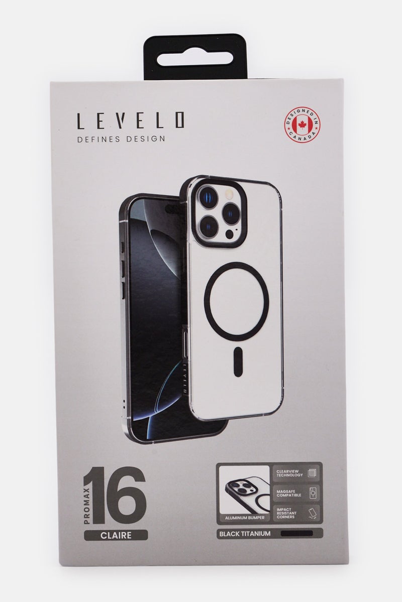LEVELO iPhone 16 Pro Max Clear Magsafe Case, Transparent - Image 2