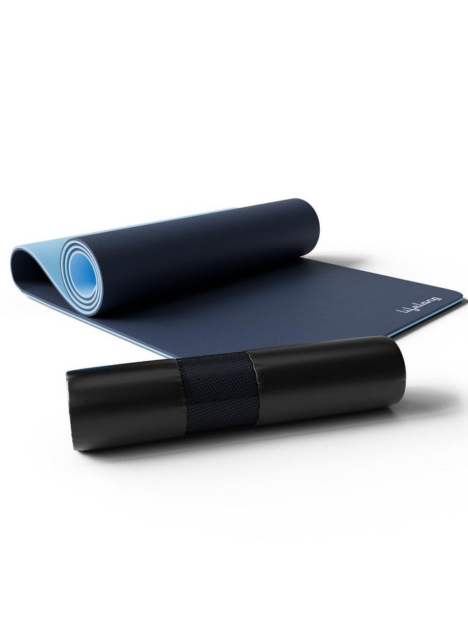 Lifelong Lifelong Dual Color Tpe Material Yoga Mat For Women & Men-6Mm Anti-Slip Workout Exercise Mat For Home Gym-Yoga Mat For Gym Workout & Yoga Exercise(6 Months Warranty,Llym115),Multicolor  - Image 1