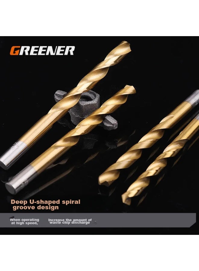 Greener Twist Drill Bit Set, Aluminum Alloy Concrete Drilling Metal Set, Electric Hand Drill, Industrial Grade 13-piece Set - Image 4
