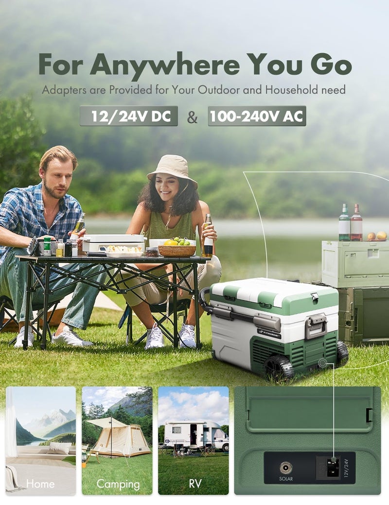 A-Premium 12 Volt Refrigerator 39QT/36.7L Portable Car Fridge Cooler, -4°F~68°F Separated Zone Portable Freezer APP Control with 12/24V DC & 110/240V AC Adapter, for Truck Car Camping RV Roadtrips - Image 3