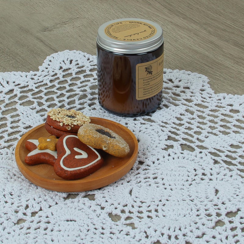 kilofly Handmade Crochet Cotton Lace Table Placemats Sofa Doilies  Square  White  27 inch - Image 5