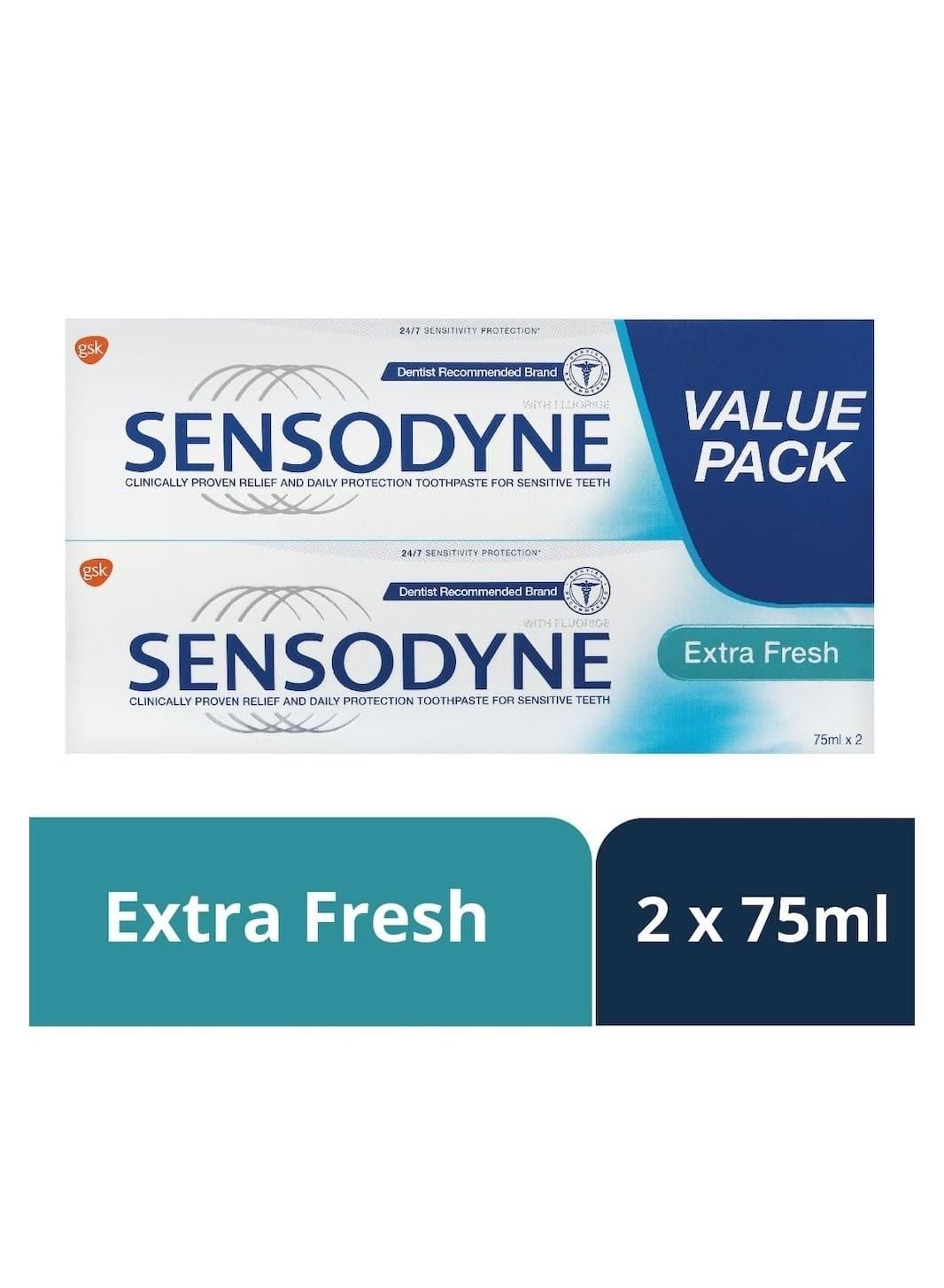 Sensodyne Extra Fresh Toothpaste - Value Pack Of 2 x 75ml