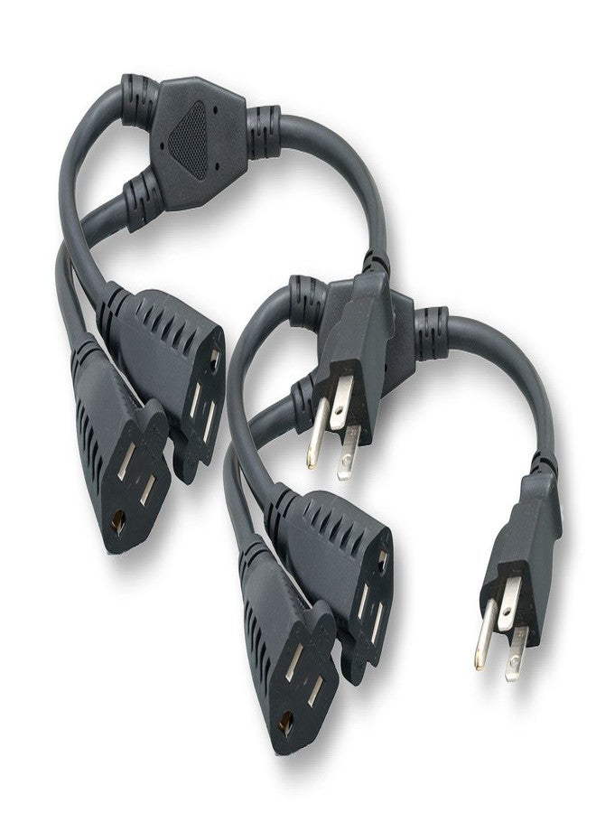 Cablelera ZADA36PQ-Y-P2 Power Cord Extension & Splitter, NEMA 5-15P to NEMA 5-15R x 2, 13A, 125V (Black) - Image 1