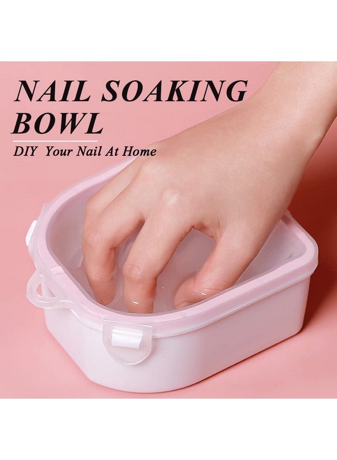 HiMo Nail Soaking Bowl Gel Nail Polish Remover Kit Manicure Bowl For Hand Dip Powder Remover Tools Nail Soak Off Bowl For Acrylic Nails Nail Brush Cuticle Pusher Cuticle Peeler 100180 Nail File - Image 2