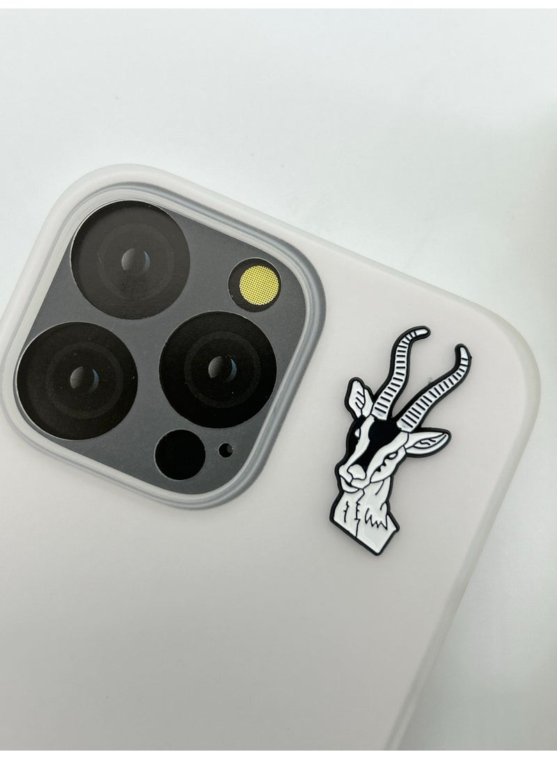 4 pieces of Metal stickers - Sheikh Zayed and Al Ain Street sign logo and Gazelle Stickers - Premium Quality Metal for Mobile, Laptop, Backpacks and more - Image 3