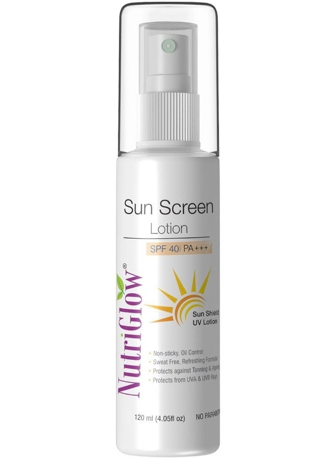 NUTRIGLOW NutriGlow Sunscreen Fairness Liquorice UV Lotion - SPF 40 PA+++ (120 ml)  - Image 1