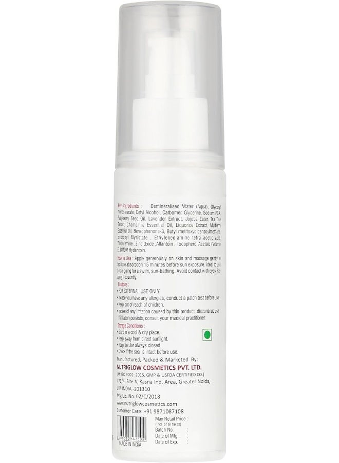 NUTRIGLOW NutriGlow Sunscreen Fairness Liquorice UV Lotion - SPF 40 PA+++ (120 ml)  - Image 2