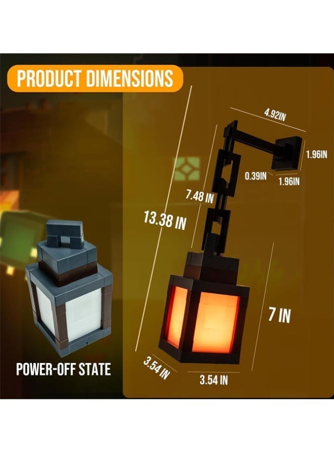 Minecraft Lantern Night Light Rechargeable Game LED Lamp Perimeter for Kids Bedroom Gaming Kids Room Wall Decor - Image 4