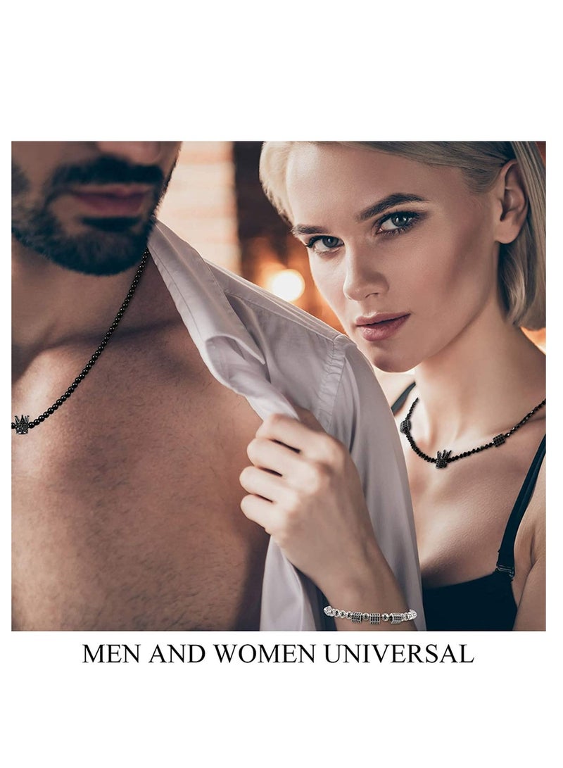 KASTWAVE King Crown Charms Beads Hexagon Spacer Beads Set Rhinestone Charm Hexagon Big Hole Bracelet Connector - Image 4