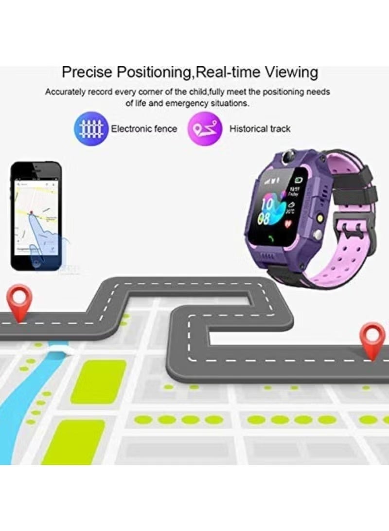 سمارت باري ساعة Smartbarry K8 الذكية للأطفال - جهاز قابل للارتداء وتفاعلي مزود بميزات الاتصال وتتبع اللياقة البدنية (خيارات الألوان: الوردي، والأخضر، والبنفسجي) - Image 1