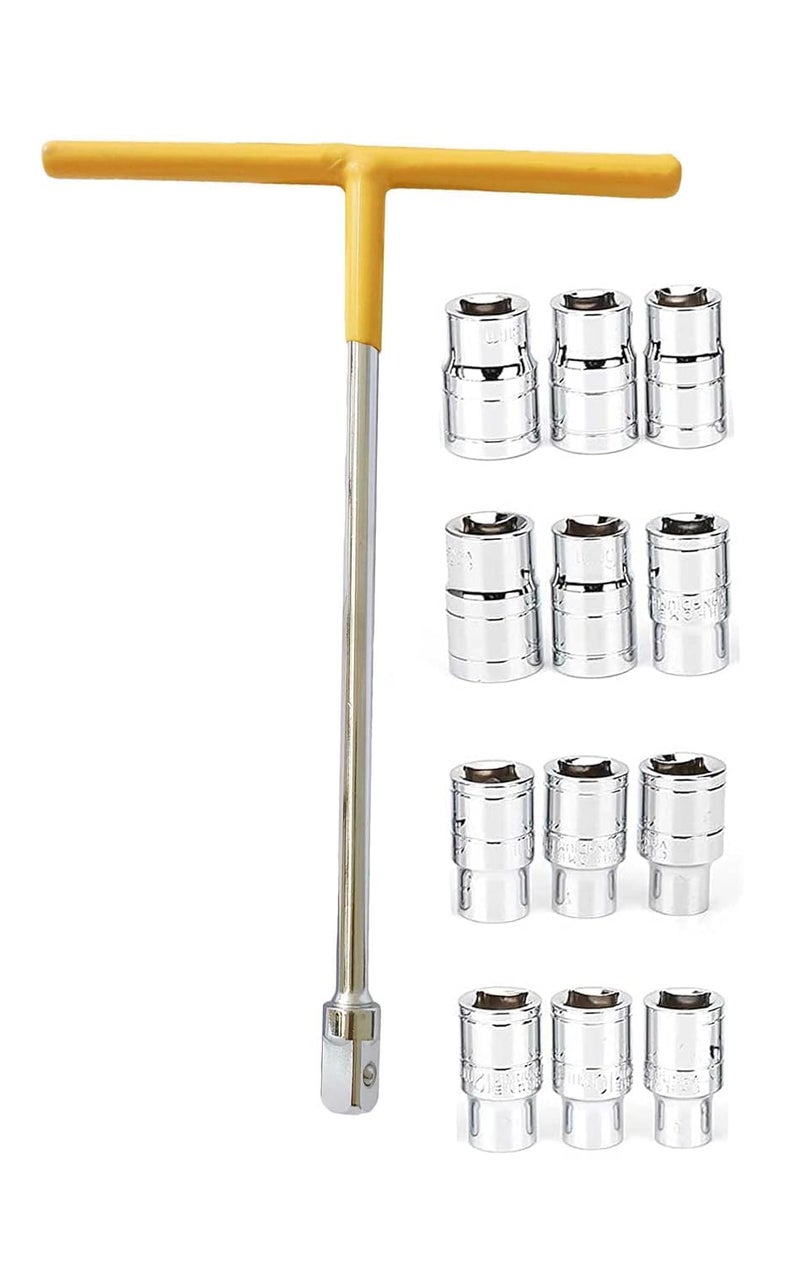 Inditrust DUMDAAR DM 13pc 1/2inch T handle Wrench Socket Set Hardware Car Boat Motorcycle Repairing Tools Kit - Image 5