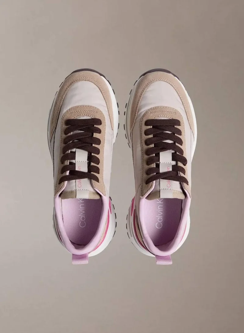 Calvin Klein Jeans Chateau/Silver Mink/Pink Hike Runner Trainers for Women | Best Price UAE