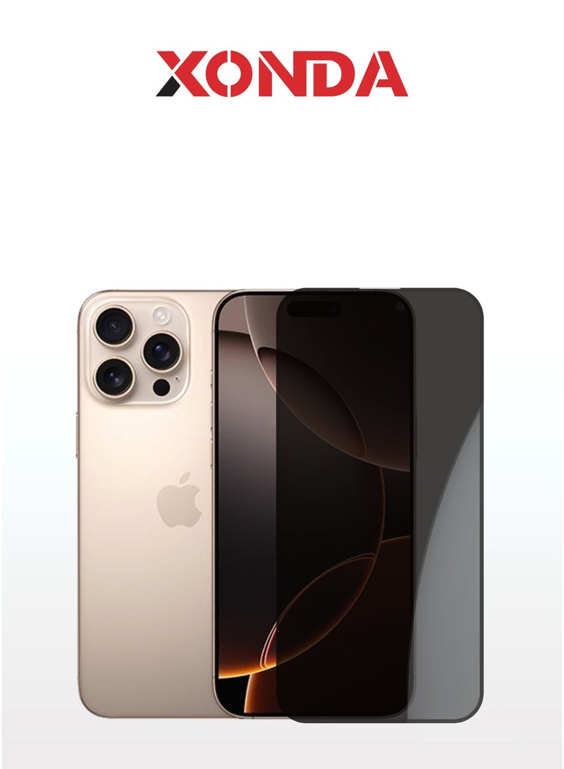 Xonda iphone 16 Pro Matte Privacy Screen Protector - Scratch Resistant, Easy to Install, Military Grade Protection, Fingerprint Resistant, Dust Repellent Coating. - Image 1