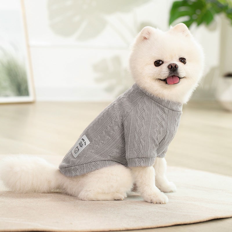 Generic New Pet Sweaters Autumn Winter Knitwear for Cats Dogs Grey 