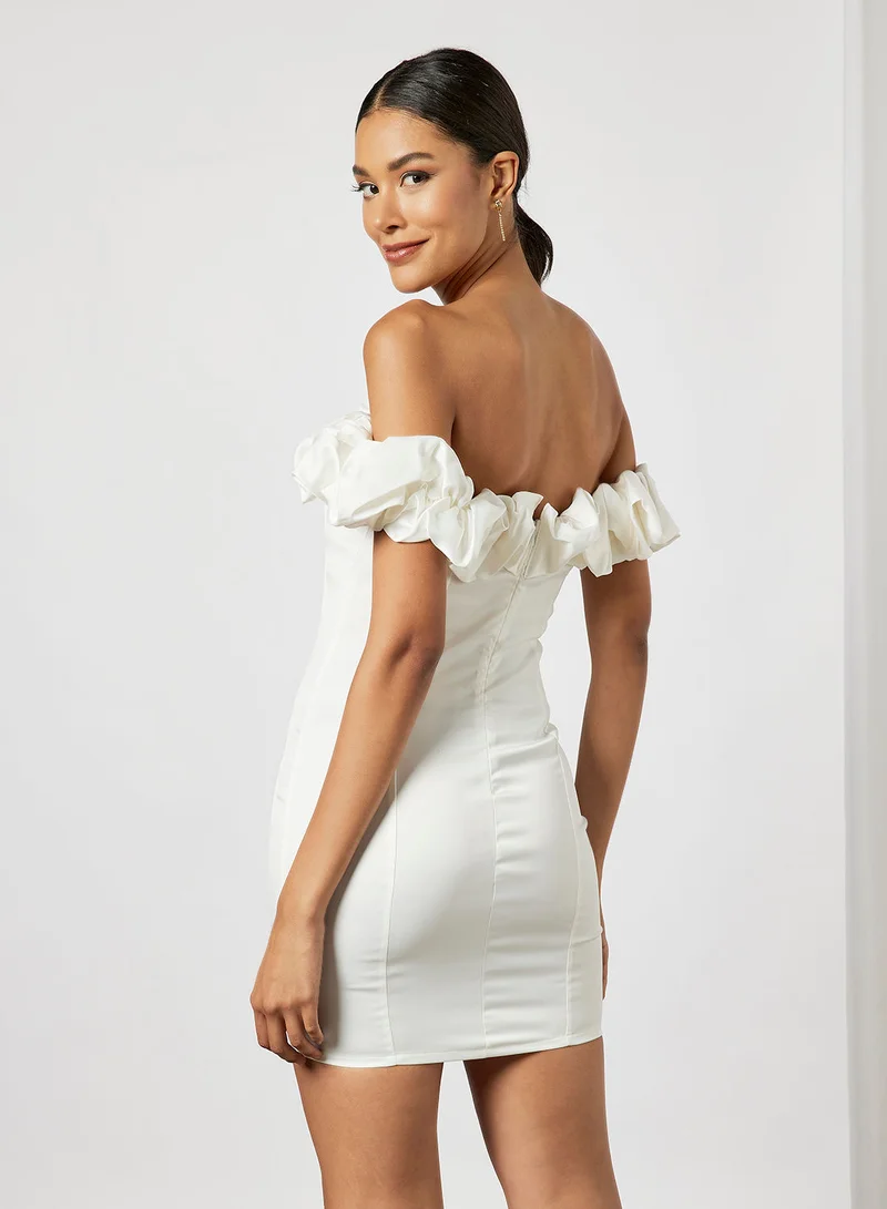 FEMME LUXE Ruffle Detail Mini Dress