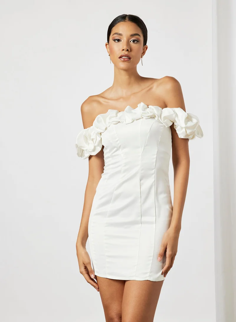FEMME LUXE Ruffle Detail Mini Dress