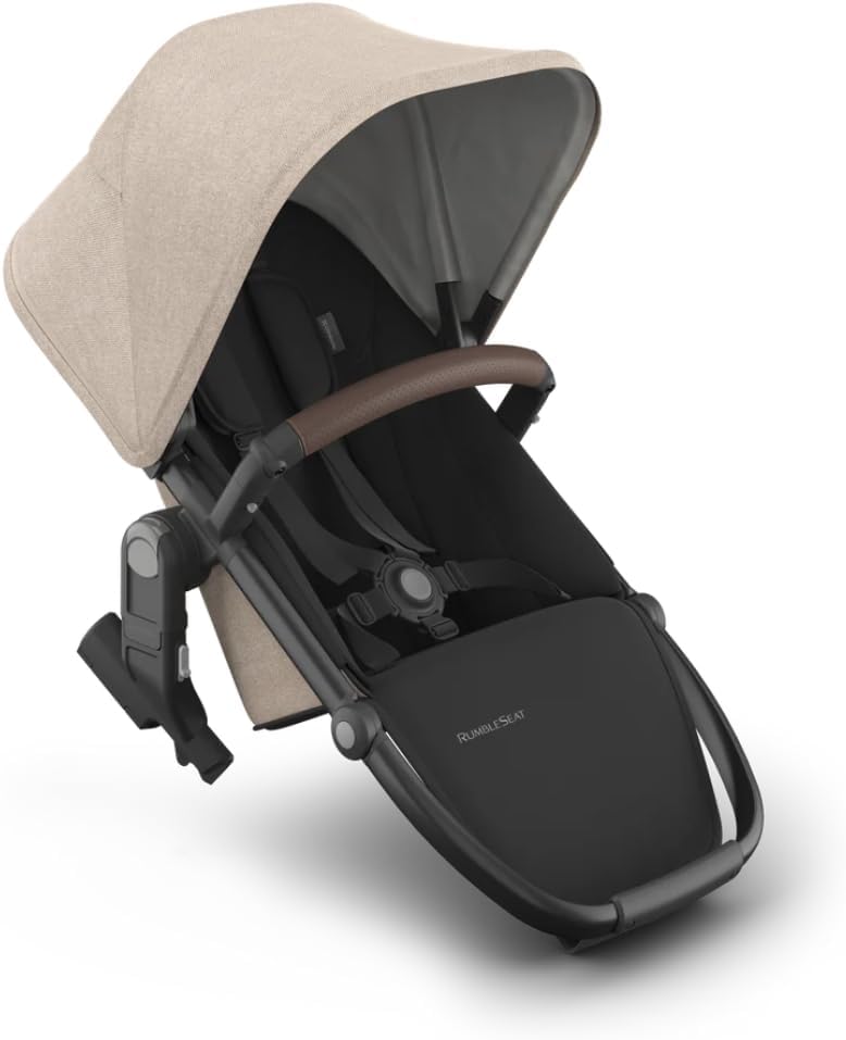 UPPAbaby مقعد UPPAbaby RumbleSeat V3 بلون ليم أوت ميلانج - متوافق مع Vista V3 - إطار كربوني مع لمسات جلدية بلون الكستناء - Image 1