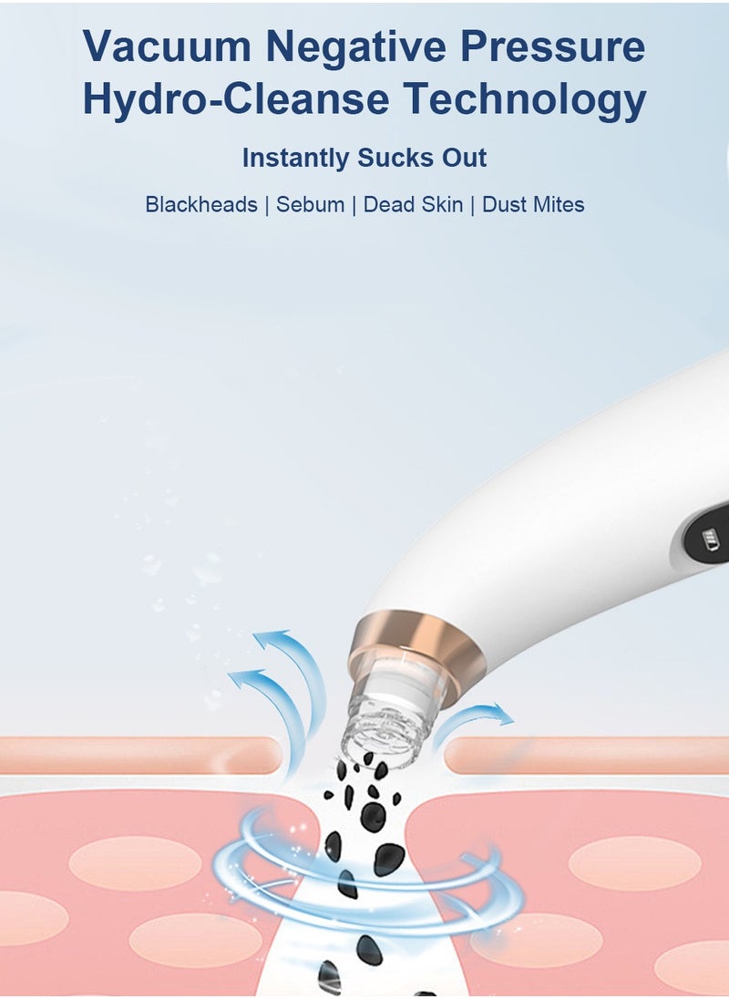LaPalo Blackhead Remover Vacuum Pore Cleaner,Water Cycle Face Electric Blackhead Extractor Tool with 3 Suction Power, 6 Replacement Probes and 2 Water Tanks, USB Rechargeable  - Image 4