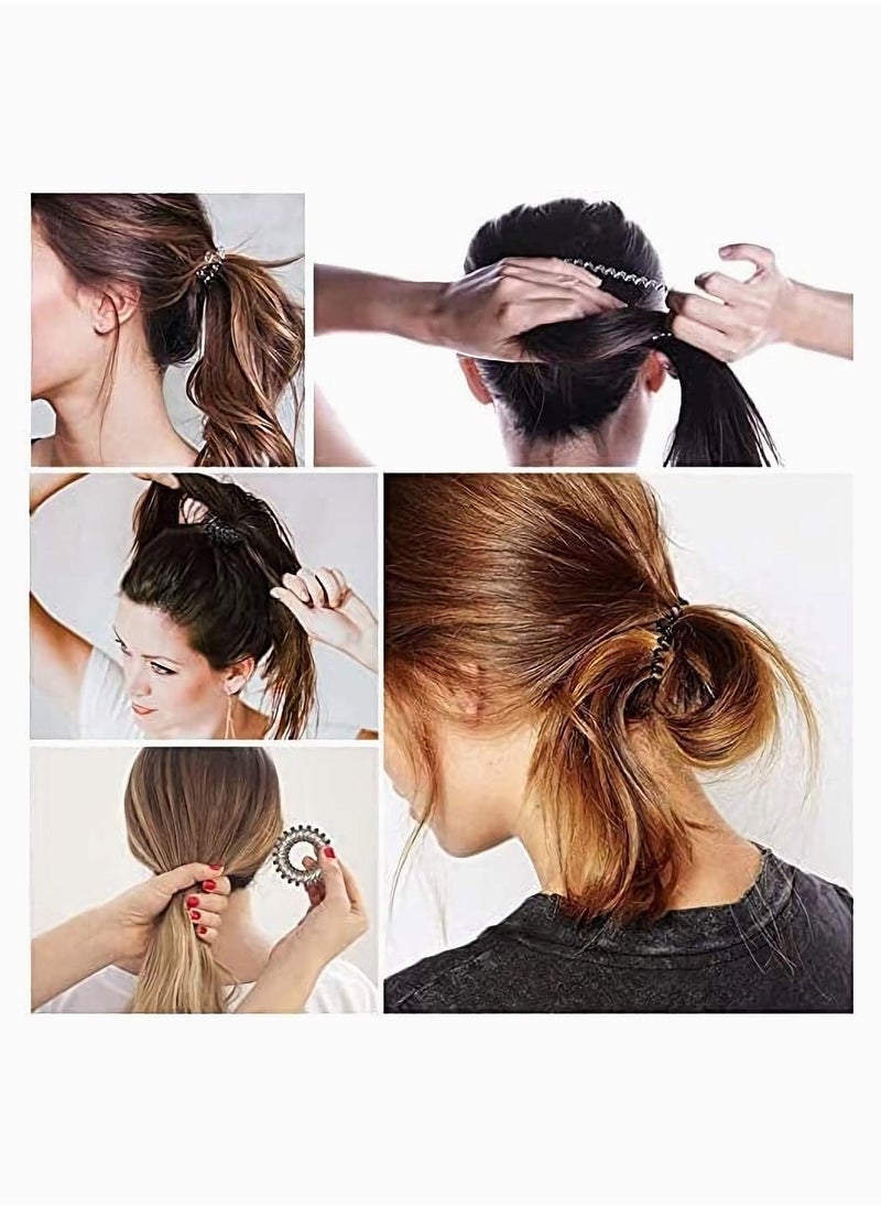 Spiral Hair Ties, Small Plastic Hair Coil Bands, Spiral Ponytail Holders, Cord Traceless Hair Ring, Hair Accessories for Women Girls, 20 Pcs  - Image 2
