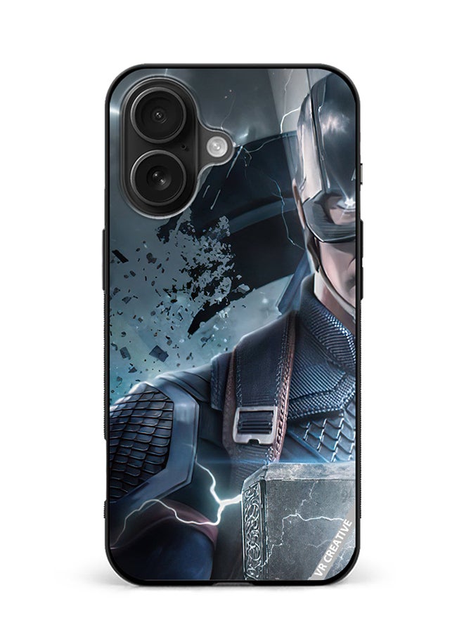 VR CREATIVE Protective Case Cover For Apple iPhone 16 Plus Captain America Design Multicolour