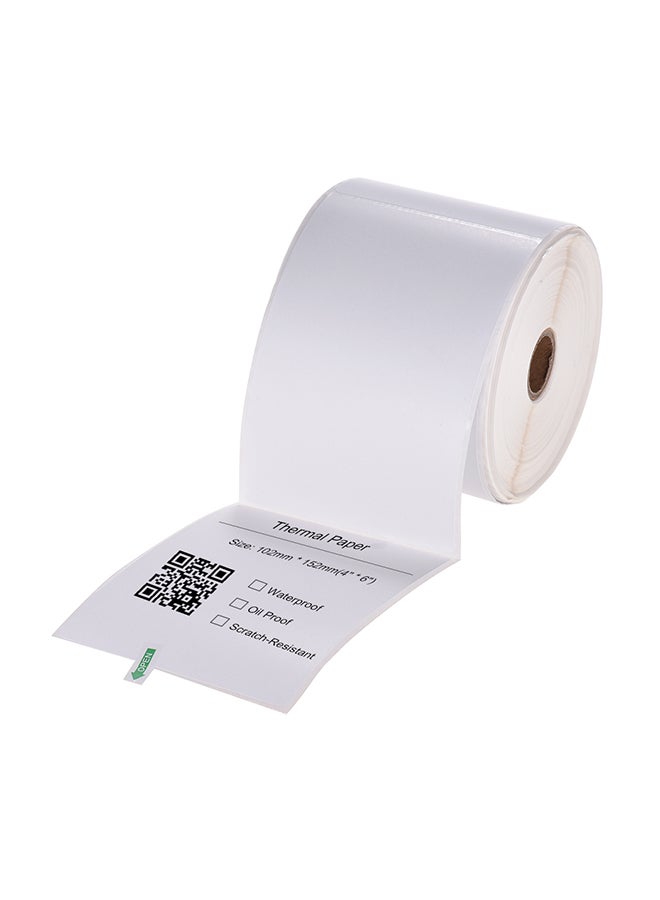 Self-Adhesive Shipping Label Roll White - Image 2