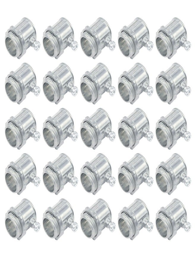 Qlvily 25 Packs EMT Set Screw Connectors, 1/2-Inch EMT Zinc Die Cast Conduit Fitting - Image 2