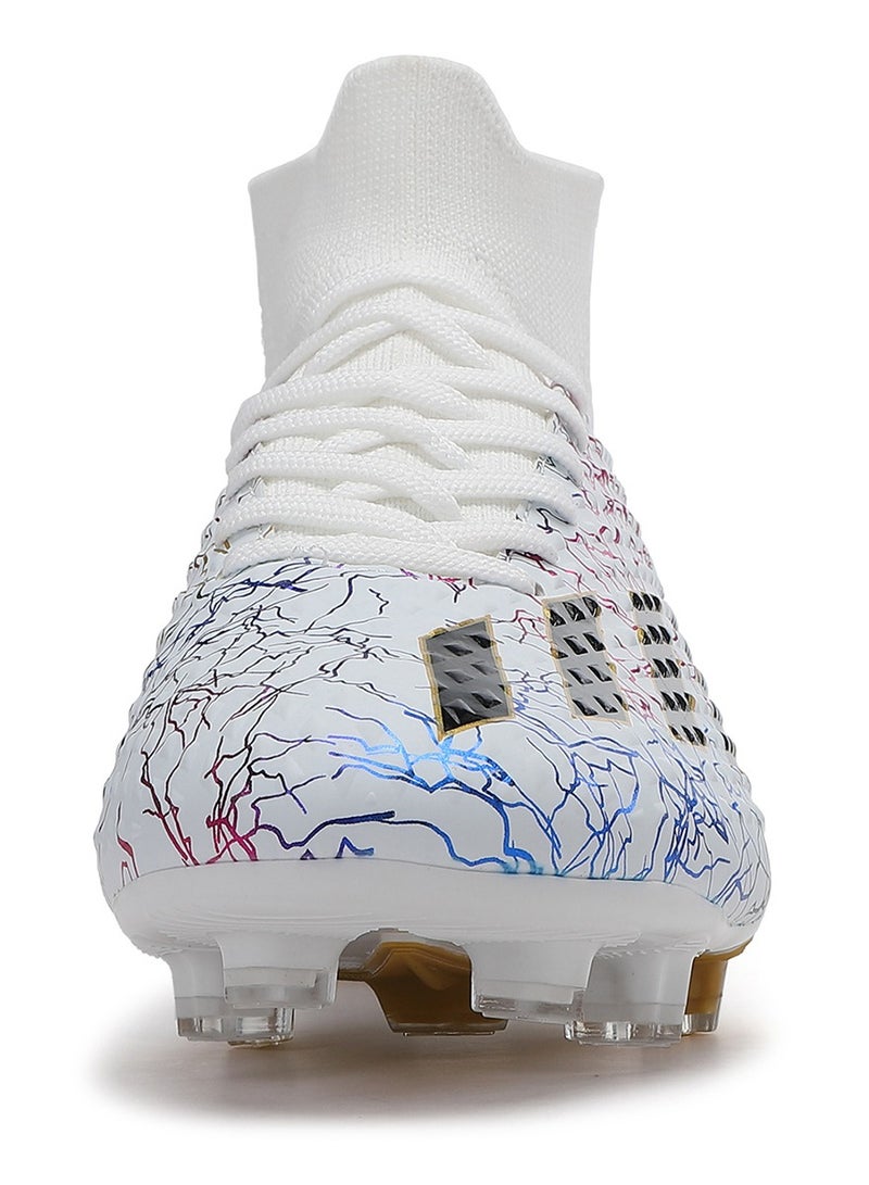 SKY WING Men and Women Soccer Shoes Adults FG Sole Soccer Cleats Elastic High-collar Knit Design Lightweight Training Football Shoes - Image 3