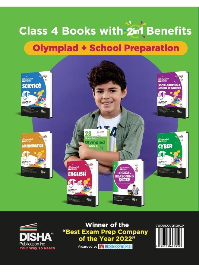 28 Mock Test Series for Olympiads Class 4 Science, Mathematics, English, Logical Reasoning, GK & Cyber 2nd Edition  - Image 2