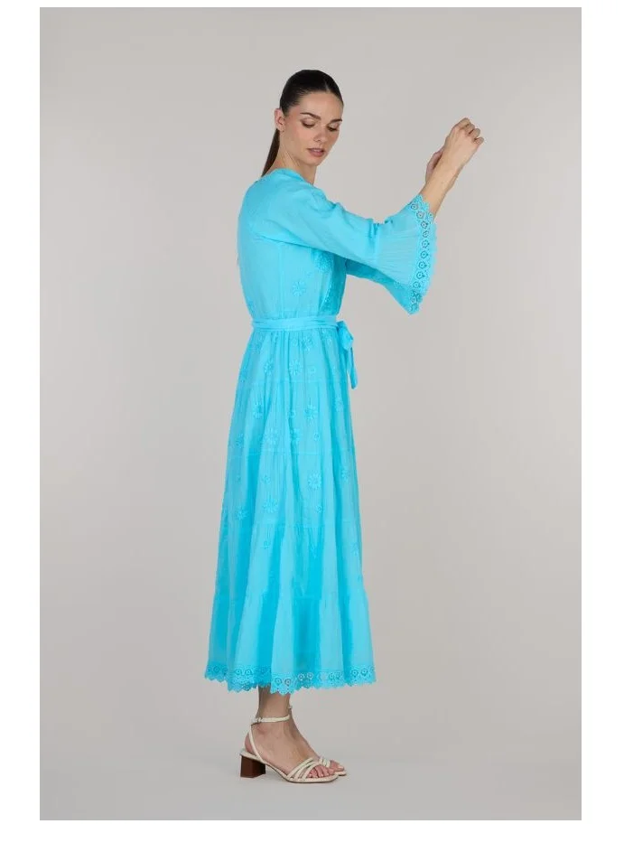 Just Nature Flower Garden Dress - Turqouise