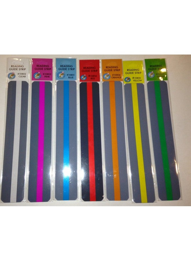 Ashley Productions Crystal Children And Teacher Supply Guided Reading Strips Asst. Set Of 7 (Colored Overlays)
