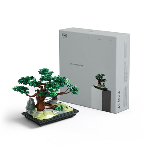 Nifeliz CHAN Bonsai Tree Building Set Artificial Plant Model Toy for Desk or Home Decor Peaceful Gift Idea for Adults and Nature Lovers 733 PCS NF10322 - Image 1