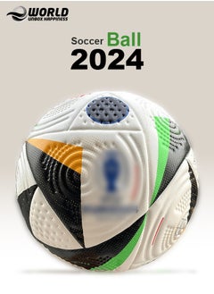 Eworld Premium Soccer Ball 2024, Pro Football for Adults and Kids, Air Thermal Bonded Design Inspired by Euro 2024, in Size 5  - Image 1
