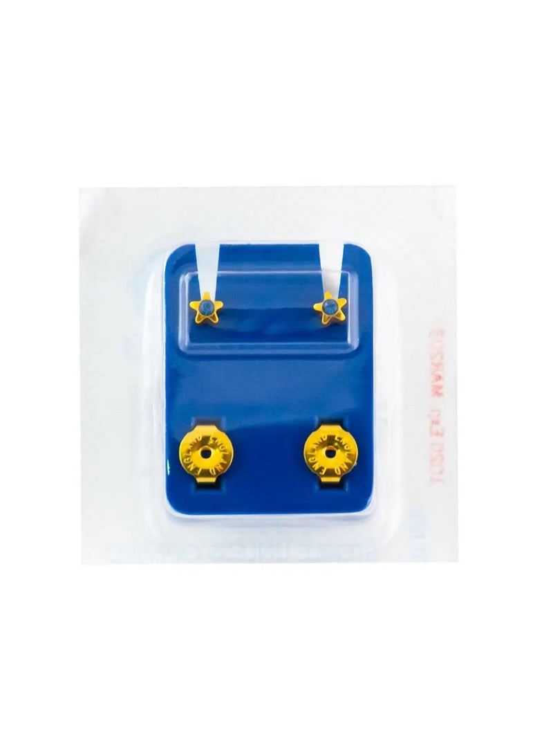 Caflon Singles Shapes Star With Stone Assorted Gold Plated Earring