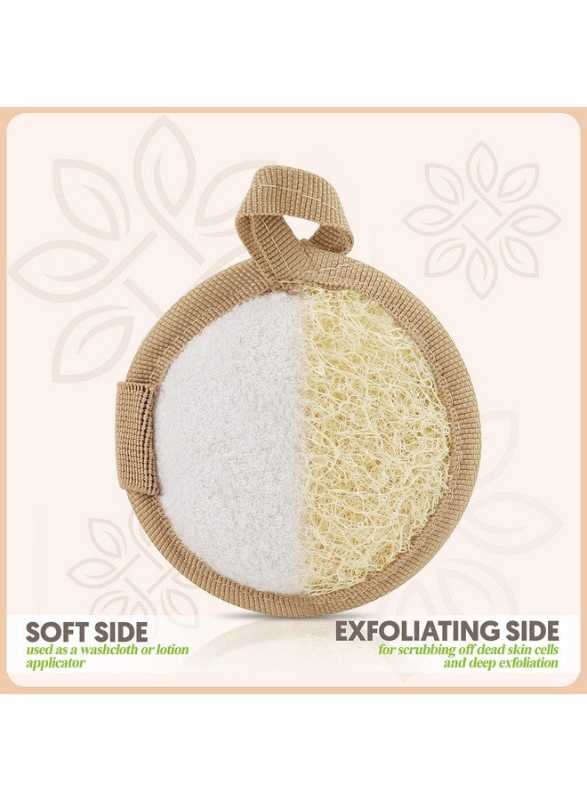 Almooni Natural Loofah Exfoliating Facial Scrubber, Made with Natural Egyptian Shower Loofah Sponge, Bath Shower Loofah Sponge for Women and Men, for Face That Gets You Clean - 6 Count (1 Pack) - Image 3