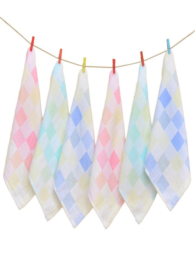 FIMALIA Face Towel Hanky for Kids Multi Pack of 6 | Soft Cotton Towel, Absorbent, Gentle on Skin, Infant & Toddler - Image 1