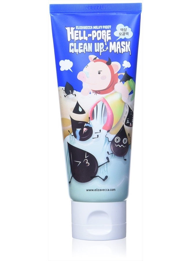 Elizavecca Milky Piggy Hell Pore Clean Up Mask 100ml/3.38 fl.oz. - Peel Off Mask, Charcoal Pore Strips, Pore Cleansing, Removes Dead Skin Cells, Removes Skin wastes , Pore Contraction - Image 1