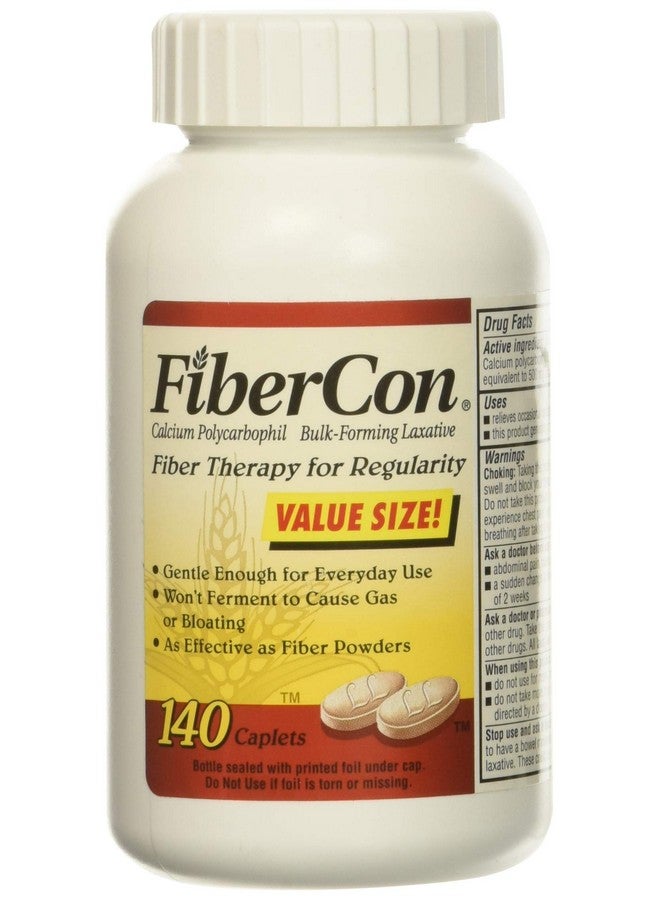 Fibercon Fiber Therapy For Regularity 140 Caplets - Image 2