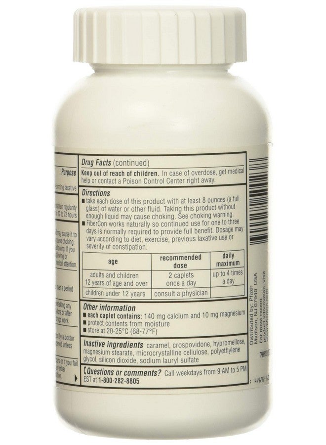 Fibercon Fiber Therapy For Regularity 140 Caplets - Image 4