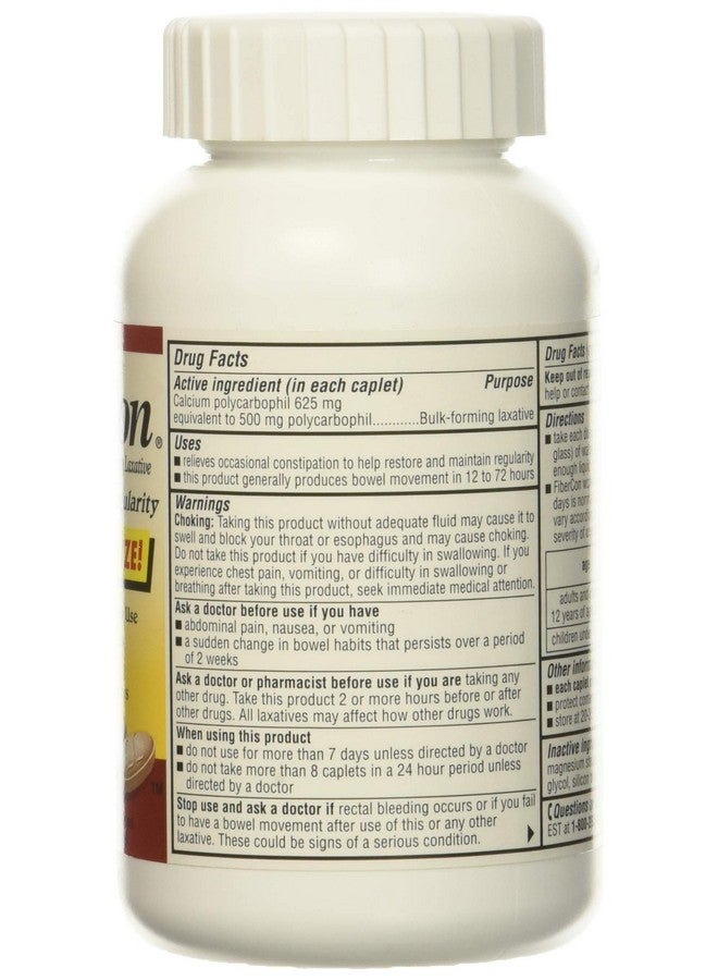 Fibercon Fiber Therapy For Regularity 140 Caplets - Image 3